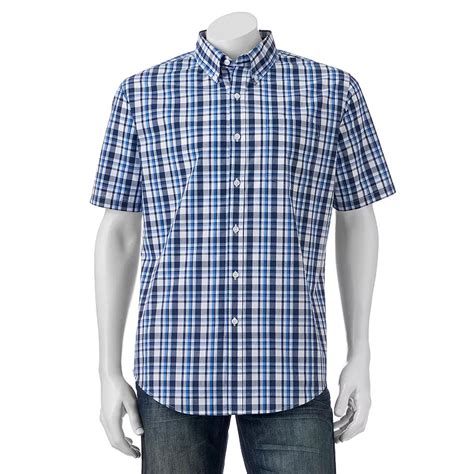 Kohls mens shirts short sleeve - Men's Sonoma Goods For Life® Short Sleeve Performance Button-Down Shirt. Sonoma Goods For Life. $29.99. Color: Blue Gingham. $40.00. Earn 5% Rewards on this item today. Sign in or join Kohl's Rewards. Size: S. S M L XL XXL XL SLIM.